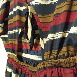 Striped dress with cutout back